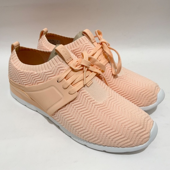 UGG Women’s Willows Sneakers Peach Knit Trainers COMFORTABLE FLAT SHOES 10 - Picture 8 of 11